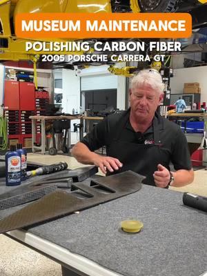 Showing off that museum quality shine! Ed Dedick, the Operations and Restorations Manager for American Muscle Car Museum, demonstrates how they use 303 Polish and Finishing Polish to breathe some life back into these carbon fiber underbody panels 🚗✨ #porsche #porschecarrera #rarecar #restoration #amcm #musclecar #detailing #cardetailing #autodetailing #303carcare #carcare 