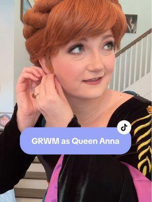 GRWM as Queen Anna for an event ✨ #partyprincess #princessparty #princesspartyperformer #princesstok #foryoupage #fyp #princessdress #princessgown #disneyprincess #trending #Vlog #vlogs #grwm #getreadywithme #wig 