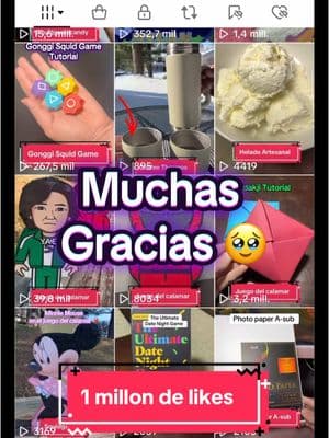 Gracias a todos hoy llegamos a nuestro primer millón de likes 🥳🥰🥹🙌🙆‍♀️  #1million #1Mlike #1M #gracias #thankyoutiktok #challenge #mingle #gonggi #jegisquidgame #squidgame #squidgame2 #likes 