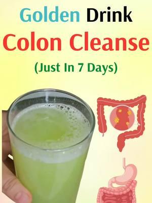 golden drink for Colon Cleanse #colon #coloncleanse #detox colon #stomach #digestion #bowel #acidreflux #greenturnip #apple #greenapple #lemon #kiwi #ginger #health #heathy #digestive 