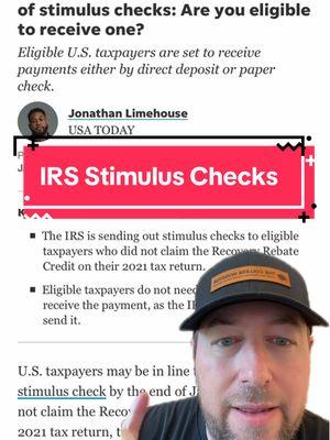 The IRS is sending out stimulus checks to millions of Americans who didn’t claim them. Here’s what you need to know! #moneytok #taxtok #tax #stimuluscheck #money 