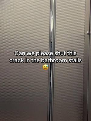 Please can we close this gap in the bathrooms. If I can see out.. Someone can definitely see in. 🙄🫣  #fyp #awareness #privacy #ladiesroom #imjustagirl 