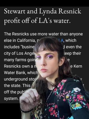 We need printouts about the resnick family so I can hand them out in grocery stores because the employees there can’t say anything without getting in trouble #capitalism #lafires #resnickfamily #wonderfulcompany 