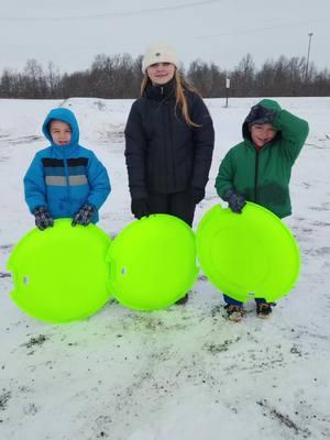 Thankful for these babies forever!!!!  #snowday #sledding #ohio #mommasbabies 