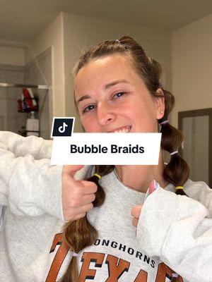 My favorite hairstyle for long runs is any type of braid. Clearly loving bubble braids lately🤩 #bubblebraids #howtobubblebraid #bubblebraidtutorial #runninghairstyles 