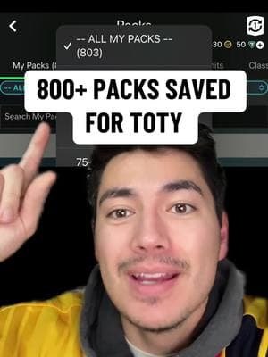 800+ Packs Saved For TOTY On FC25! How many packs have you saved? #teddy127 #fc25 #totypackproject 