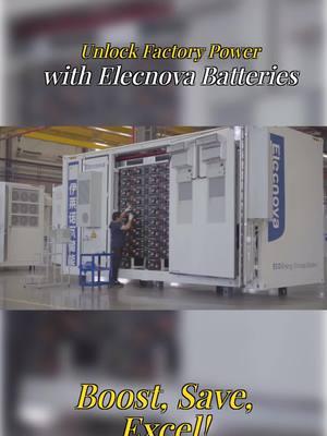 Elecnova Lithium-Ion Batteries: Boost reliability by 99.9%, cut costs & reduce emissions! Enhance factory efficiency today! #tiktok #pageforyou #ElecnovaEnergy #LithiumIon #EnergyStorage #BackupPower #ReduceEnergyCosts #CO2Reduction #SemiconductorEfficiency #PowerReliability