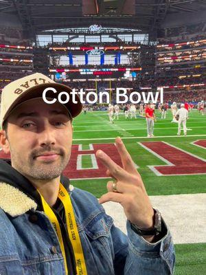 From 9-5 to the 50 yard line 🤯 #cottonbowl #CollegeFootball #likenoother #hubslife @Goodyear Cotton Bowl Classic @cottonbowl 