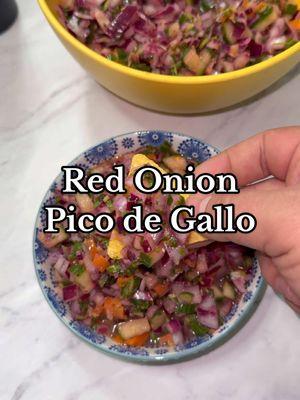 Pico de Gallo without the tomatoes? Let’s make it!  The best part about cooking is experimenting & making things you’ve never made with ingredients you already have on hand! This one was a hit with everyone!  #freddsters #LetsMakeIt #carneasada #salsa #picodegallo #pickledredonion #habanero #spicy #mexican #cooking #Recipe 