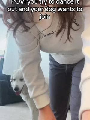 I guess she just wanted to dance with me 🥰 #fyp #APT #dance #foryoupage #dog #greatpyrenese #funnyvideo 