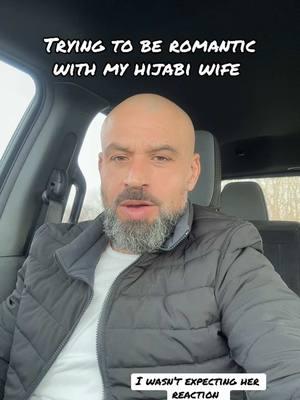 Trying to be romantic with my hijabi wife yallah chill out 😂.                           #arabtok#hijjabiwife #arabcouple #habibit #habibi #yallah #wallahi#arabtrucker #fyp 