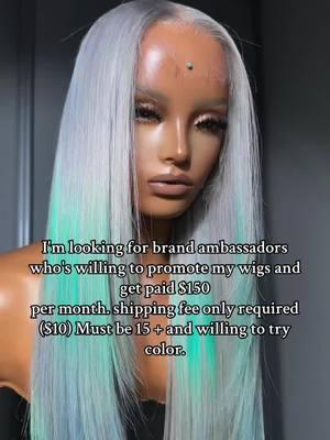 Requirements !! -   Must be at least 15+ yrs old or have parents permission! -   $10 starter fee required before any wig is sent! (chime  , PAYPAL , cashapp ACCEPTED VIA DM ) -   WORLDWIDE shipping only ! -   Must be able to promote 2-3 wigs a month! -   Promote on instagram and or TikTok! -  Must be able to install or get wigs installed! -  Willing to try new colors No follower requirement, $25 starter fee is the only fee you will ever have to pay! Free 2-3 day shipping after first wig. $300 pay monthly, also 10% commission! All wigs are free! #wiginfuencer #wigambassador #freewigs #luxwigs right #lacefrontwig #freelacewigs #ambassadorsneeded #lace #meltedwiginstall #intallingwigs #freelacefronts #fyp #40inchhair #40inches #lacefrontwig #foryoupage #viral #fyp #frontalinstall #affordablewigs #wiginstall #wigseller #frontalwig #explorepage #explore #affordablewigs #viral #SmallBusiness #wigseller #entrepreneur #fyp #fy #goviral #getviral #fyp #wiginfluencer #foryoupage #viralvideo #brandambassador #trending #500likes 