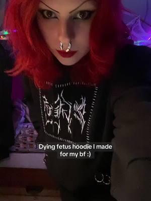 I spent the past 2 days making the patches and sewing them on 😭 #dyingfetus #fyp #foryou #DIY #patches #diypatches #diyhoodie #deathmetal #ilovemybf 