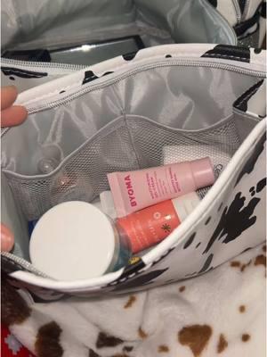 #fyp #cowsoftiktok #makeupbag #makeup #skincare #clickmylink #TikTokShop I’m obsessedddddd very spacious 