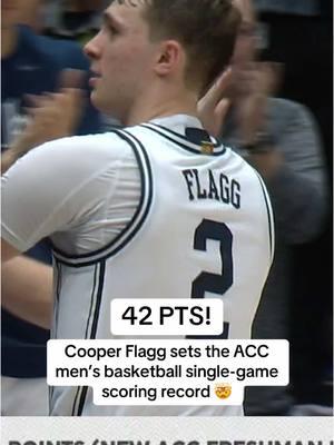 Cooper Flagg gets the most points in a game by a #Duke freshman 😈 #acc #highlight #basketball #college #duke #smooth 