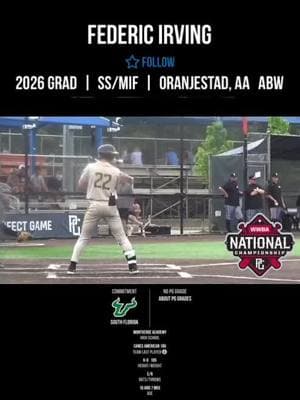 Federic (Max) Irving  2026 Grad Montverde HS, FL International Player, Aruba U of South Florida Commit Switch Hitting Middle Infielder #Aruba #athletic #baseball #baseballrecruiting #collegebaseball #baseballboys #baseballszn #baseballlife #highschoolbaseball #MLB 