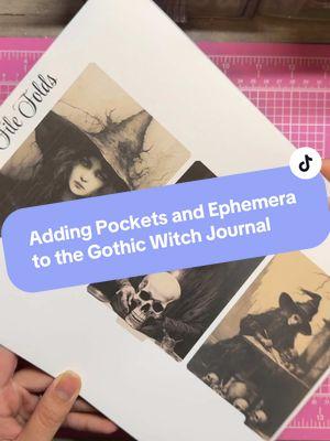 Added some pockets and ephemera to the Gothic Witch journal. The junk journal printable set is from @Bee You Journal Design. ☺️ So go check her out! I’ve also been recording more while my son is awake as he has been going to bed super late lately. 😴 so you may hear noises in the background every now and then.  #gothicjournal #gothicjunkjournal #printablejunkjournalpages #beeyoubehappy #fyp #foryoupage #jjcrewbesties #kaynicjournals 