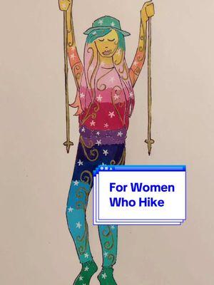 I am making art for women who hike! And I actually don’t love how this one turned out but I know the direction I’m going and the next one will be better! #womenwhohike #womenwhohikesolo #solofemaletraveler #hikinglove #womenover40ontiktok 