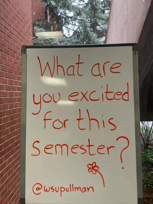 Let us know what you’re excited for this semester, Cougs! 🐾 #WSU #GoCougs 