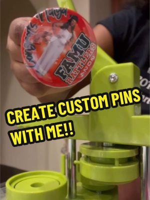 Create custom 2.25 pins with me! #alypartycreations #tiktokban #viralvideo #explorepage 