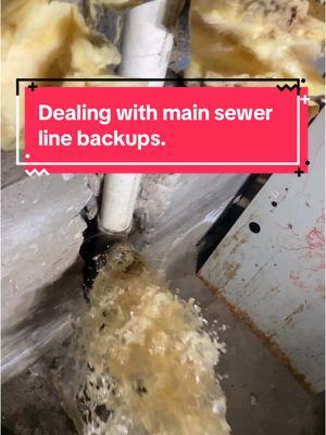 Dealing with main sewer line backups. #HandsomeOrHandy #Plumbing #SewerBackup #PropertyMaintenance