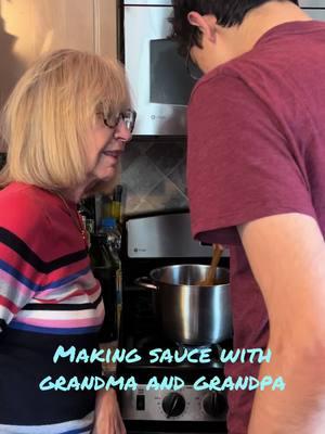 Making sauce with grandma and grandpa #sanmarzano #makingsauce #italian #grandparentsoftiktok #kidsoftiktok #pasta #italian #marinara 