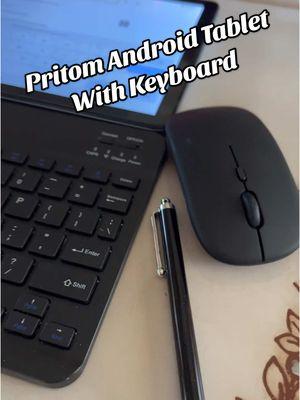 Pritom Android Tablet With Keyboard mouse and stylus pen and case! #pritomtablet #androidtablet #tiktokmademebuyit #tablet #tiktokshopfinds #TikTokShop 