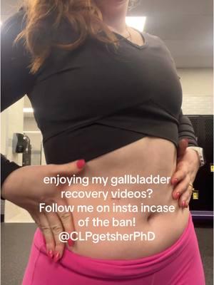 If you like my GB surgery recovery videos and tips- follow my Instagram where I’ll keep posting incase of the TT ban!!!! @CLPgetsherPhD #gallbladder #gallbladderremoved #cholecystectomy #gallstones #chroniccholecysitis #biliarydyskinesia #surgery #surgeryrecovery #cholecystitis #digestiveenzymes 