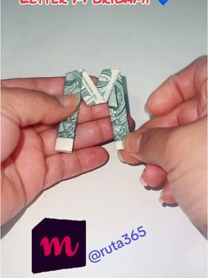 #como hacer la letra M con un billete 💵 #how to make the letter M with a billl#letter M origami#letra M hecha con un billete 💵 