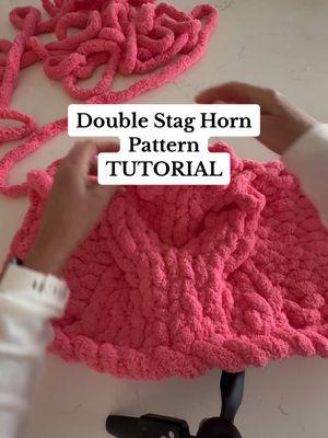 Here it is…The GORGEOUS Double Stag Horn Pattern Tutorial 🤍💕 #chunkyknitblanket #tutorial #fyp #handknitting #fingerknitting #throwblanket #chunkyknit #babyblanket #cozyblanket #chunkyblankets #lapblanket #staghorn #pattern #knitting #crochet 