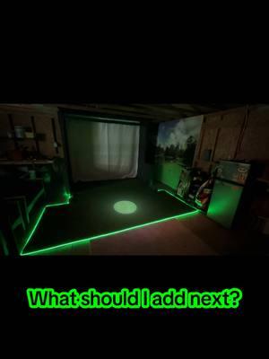 PART 5 of the Golf Simulator build!!! Thoughts on what I should do next?!? #DadsThatGolf #Rapsodo #golftiktok #golftok #DTG #fyp #DIY #golfsimulator #dream #golf #Dadtok #LED 