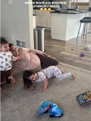 Francesca trying to also “workout” & August just thinking I’m a jungle gym 😂 #pregnancytiktok #pregnancy #pregnant #pregnantlife #pregnantbelly #pregnancyjourney #pregnancyworkout #pregnantworkout #toddlermom #momof2 #motherhood #toddlersoftiktok #secondtimemom #toddlersbelike #MomsofTikTok #momof2 #sahm #sahmlife 