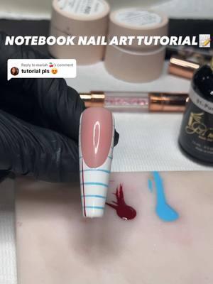 Replying to @mariah 🍒 got you babe! Full tutorials are always on my YouTube as well😍 these are just fun mini tutorials lol  • • • #notebooknails #cutenailinspo #cutenailsdesign #vdaynailinspo #frenchtipnails 