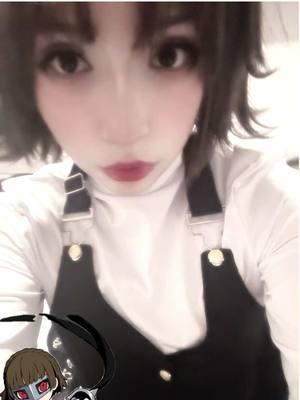 i didnt wanna style the wig so all i did was cut the bangs but ill redo her eventually #trufflekookies #makotoniijimacosplay #persona5cosplay #p5rcosplay 