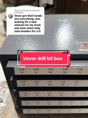 Replying to @boyfromcarolina #vevordrillbitcabinet #vevordrillbits #drillbit #drillbits #drillbitstorage #drillbitset #drillbitcase #vevor #vevortools #vevorttshop #vevorauto #ttshopdeals #ttshop #toolbox #toollife #toolsthatworkforyou #toolsarecool #toolsets #toolpro #tooltok #tooloud #toolreview #tooloudchallenge #toolong #toolate #tooltips #tooltok #tooltok #handtools #drills #drillingrig #drillsample #bitbox #bits #fastenal   #righttoolforthejob #besttools #toolreviews 