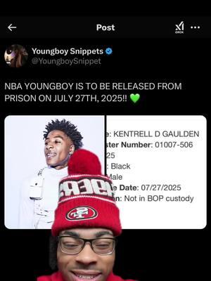 NBA YOUNGBOY IS TO BE RELEASED FROM PRISON ON JULY 27TH, 2025! #nbayoungboy #nbayoungboymusic #nbayoungboyfans #nbayoungboyfyp #yb #youngboy #ybbetter #4kt #freeyb #neverbrokeagain #neverbrokeagainllc #nbtnate #cutoffnate #cutoffnateyt #f #fyp #blowthisup #trending 