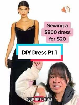 Part 1: Why buy when you can DIY? ✂️ $800 dress for just $20! #blossom #DIY #sewing #sewinghacks #sewingtutorial #diyclothing #diydress #sewingmachine #sewingmachinehacks #makeyourownclothes #icanmakethat #budgetfriendlyfashion #sewingtransformation #howto