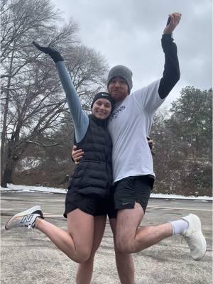 Long run Saturday with @Haydon 8.8miles in the melting snow 🥶 #Running #coldweather #snowday #runna #stravarun #fyp #boyfriend #garminwatch 