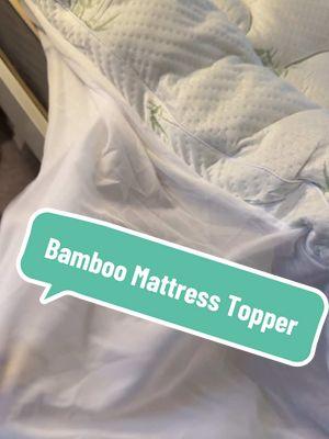 Bamboo mattress topper sample and I’m very pleased.  It’s soft and has deep pockets!  #matresstopper #waterprooftopper #bedding #bedroom #kidsbed #bed 