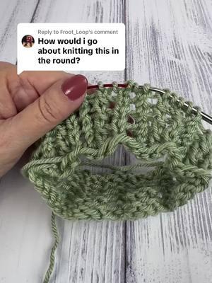 Replying to @Froot_Loop #knit a two round repeat for a simple lacy pattern. #knittingtutorial #knittersoftiktok #theknittingcircle 