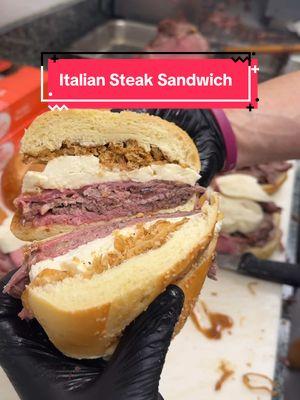 The Parkwood Deli Johnny Drinks Italian Sandwich 🇮🇹🥩johnnydrinks #parkwooddeli #italiansandwich #steaksandwich @ParkwoodDeli 