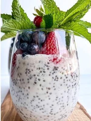 How to make chia pudding : If you are looking for a healthy snack that also provides you with protein, omega-3’s and packed with fiber and taste good at the same time then give my chia pudding a try! You only need four ingredients to make it and it can be changed in so many ways as you can add fresh fruit or pair it with your favorite smoothie.  INGREDIENTS:   1 1/2 cup almond or coconut milk or any plant based milk of choice 2 tbsp chia seeds 1 tsp vanilla extract 3 tsp agave nectar or maple syrup INSTRUCTIONS:   1.Get a mixing bowl and measure out your non-dairy milk 2. Place 2 tbsp chia seeds into the mixing bowl with your non- dairy milk 3. Pour maple syrup , agave and vanilla in and mix  4.  Place it in the fridge until it firms up this can take at least 20- 30 minutes 5. If you’d like to make this the night ahead or meal prep you can do this by keeping it in a storage container.  6. Enjoy on it’s own or with fresh berries like I have pictured here or with your favorite smoothie on top.  Favorite Organic Chia Seeds :  https://amzn.to/45JbLRc @Navitas Organics  #simplidished #chiapuddingrecipe #healthyrecipes #healthybreakfastideas #healthybreakfast 