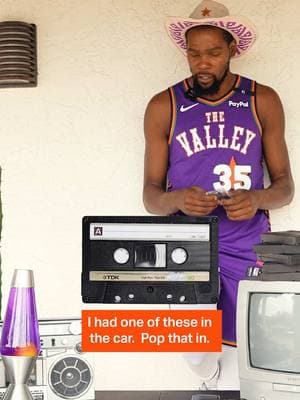 Y’all know what any of this is? 🤣 #kevindurant #cityedition #90skids #throwback #cowboyhat #phoenixsuns #NBA #basketball 