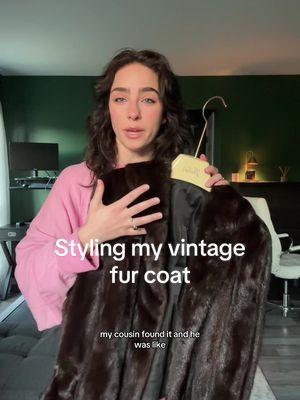 Styling my vintage fur coat  #vintagefashion #vintagefurcoat #vintagefur #handmedown #familyfashionfinds #furcoat #mobwifeaesthetic @abercrombie @Amazon Fashion 