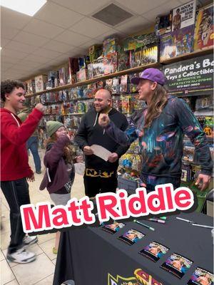 Bro!  Matt Riddle chillin’ w fans here at Pandora’s box Toys & Collectibles in Lafayette NJ!  Be sure to follow us everywhere or bookmark our website for upcoming appearances! #mattriddle #mattriddlewwe #mattriddlebro #pandorasboxtoysandcollectibles #wrestlingtok #meetingwrestlers #meetingcelebrities #meetingfamouspeople #wrestlingfans #wrestlingfan #wrestlingtok #wrestlingcommunity #meetandgreets #wrestletok #wrestlers 