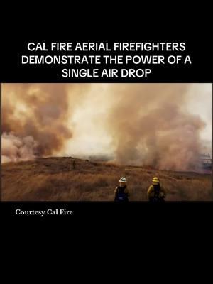 Cal Fire aerial firefighters show the true might of each water drop from the air. ✈️ 🚁 #aerialfirefighting #airdrop #palisadesfire #californiafire #wildfires #firefighters #sanfernandovalley #altadena #journalist #calfire 