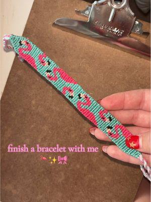 finished a cute flamingo bracelet that I have been working on ☺️🦩 this random generator challenge is so much fun and makes it so much easier to choose what to work on out of my many wips! #challenge #wip #frienshipbracelet #knotwithme #braceletbook #friendshipbracelets #stringbracelets #artsandcrafts #crafttok #craftbusiness #braceletmaking #Summer #flamingo #tropical #bracelet #braceletstack #jewelry #handmade #crafting #flamingos #DIY #diybracelet #friendship #art #handmadejewelry #braceletchallenge #SmallBusiness #aesthetic #hobby #fyp #foryoupage #2025 #craftersoftiktok #vsco #vsco2025 #vscocheck #summervibes #summer2025 