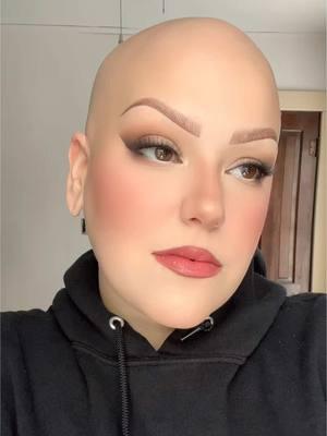 draft from earlier because I really like my makeup today 🥳 #fyp #foryou #foryoupage #makeup #makeupoftheday #motd #eyemakeup #workmakeup #smokeyliner #alopecia 