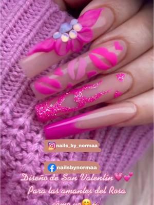 #longnails #pink #pinknails #nailsbynorma #nailsoftiktok #squarenails #sanvalentin #valentines #valentinesnails #fup #hemetnails 