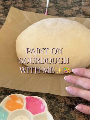 Who needs paper when you can paint on sourdough🎀🎨 #sourdoughbread #sourdoughpainting #painting #artist #bakewithus #sourdough #paintingsourdough 